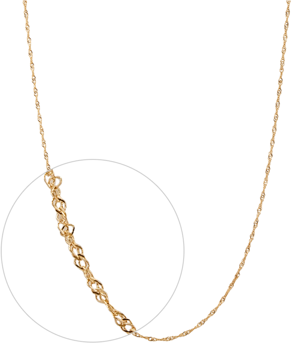 10k Yellow Gold Chain 18'' - Chaîne En Or Jaune (750x750), Png Download