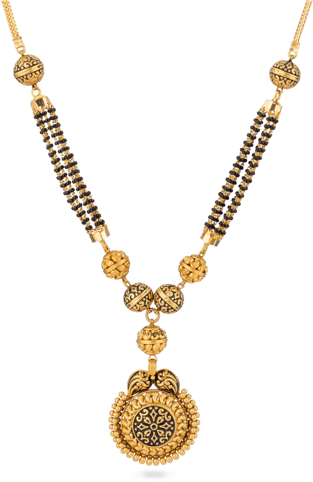 22ct Gold Mangalsutra - Bengali Gold Mangalsutra Pendant (1000x1000), Png Download