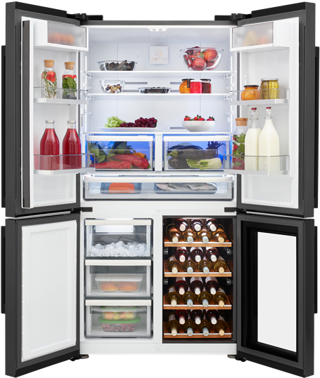 Dark Steel - Refrigerator (555x555), Png Download