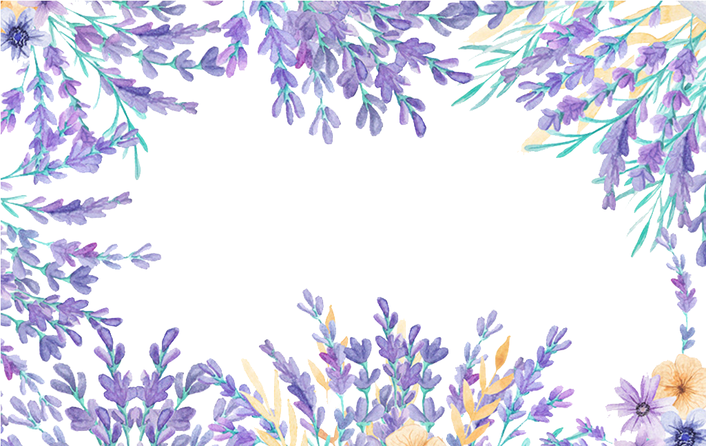 Decorative Flower Frame Watercolor Patterns Designer Watercolor Purple Frame Png Full Size Png Download Seekpng