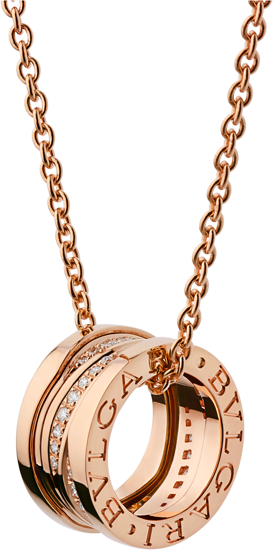 Zero1 Necklace Necklace Rose Gold Pink - Rose Gold Bvlgari Necklace (1800x1405), Png Download