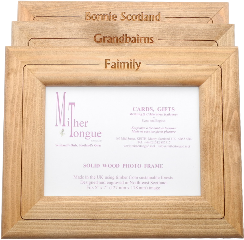 Scottish Wooden Photo Frame Scots Doric Language (1316x986), Png Download