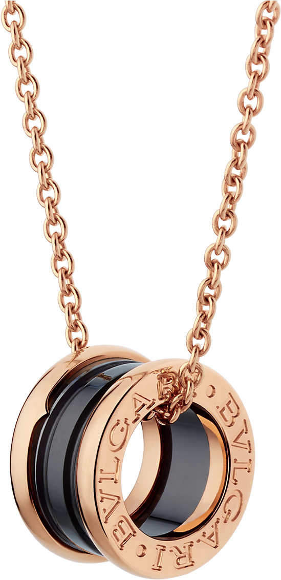 Zero1 Necklace Necklace Rose Gold Pink - Bvlgari Jewelry (1800x1405), Png Download