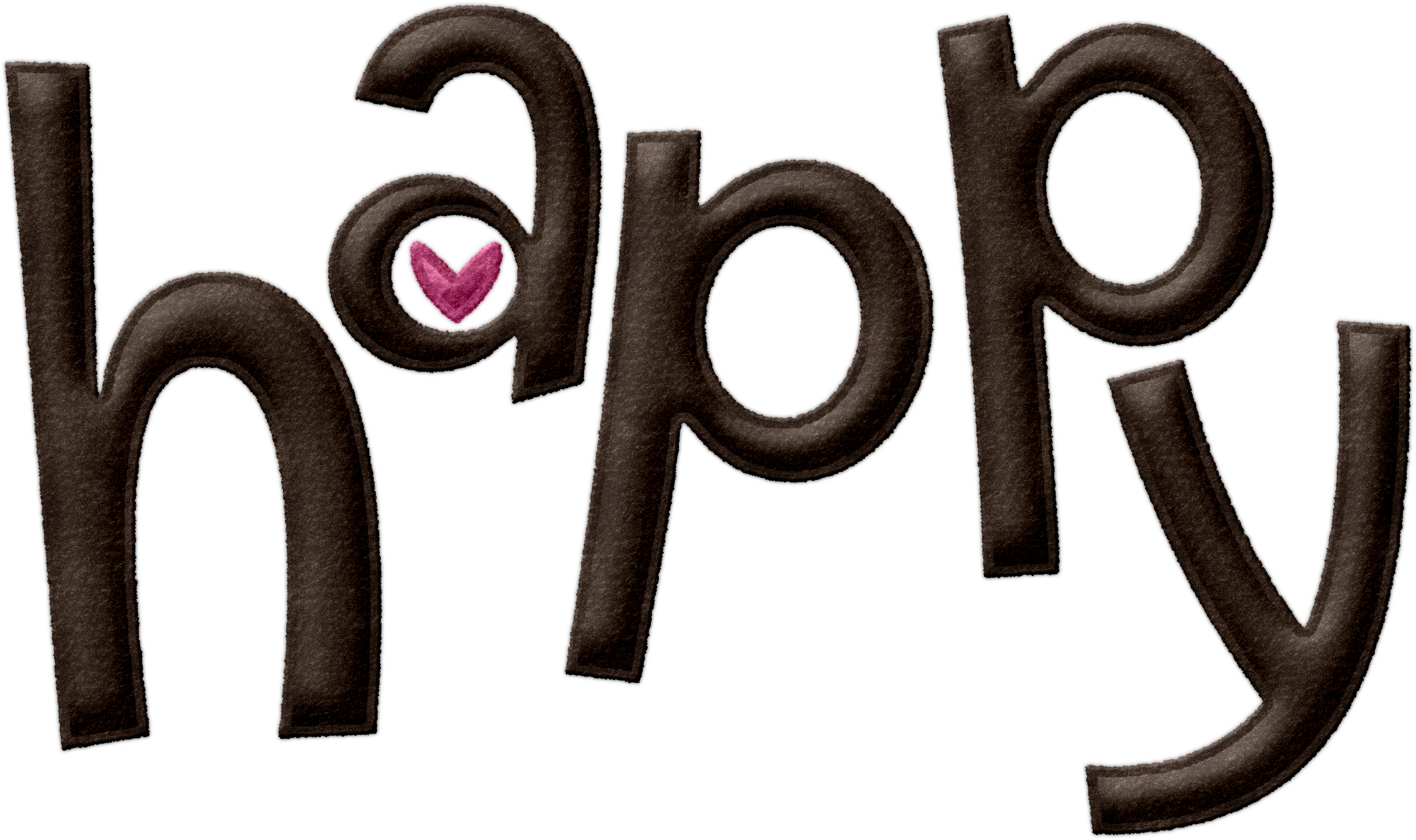 Fds Puff Felt Happy - Calligraphy (2822x1675), Png Download