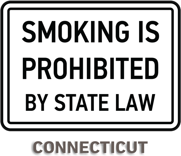 Connecticut No Smoking Sign - Sign (600x530), Png Download