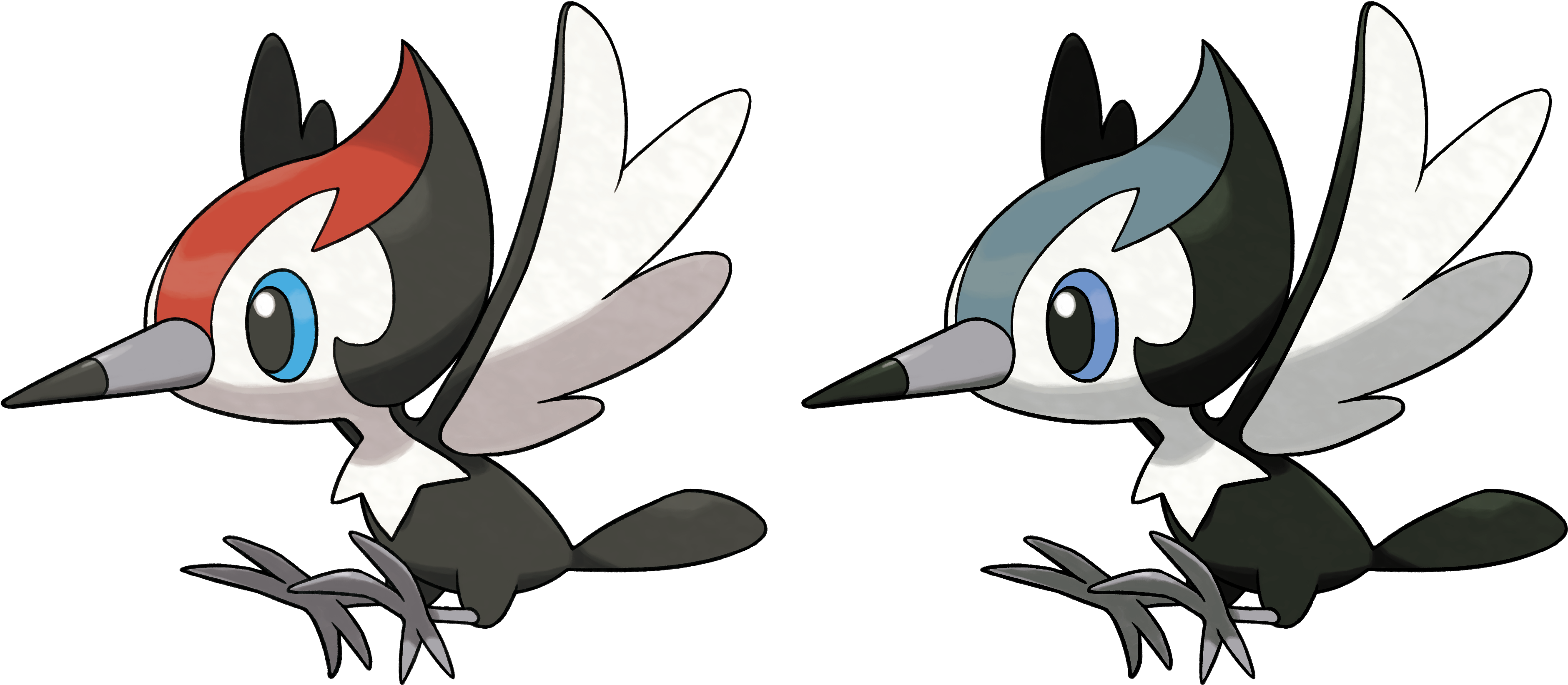 I Made Some Mock-up Shinies Of The New Gen 7 Pokemon - Black Red And White Pokemon (4030x2085), Png Download