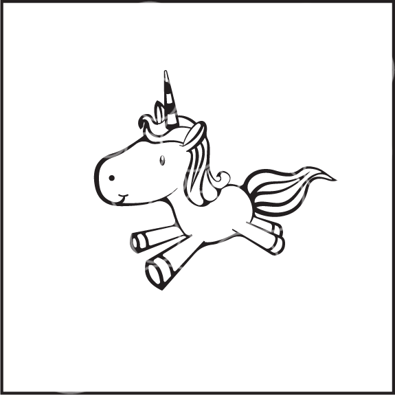 C4-unicorn,cartoon - Cartoon (575x575), Png Download