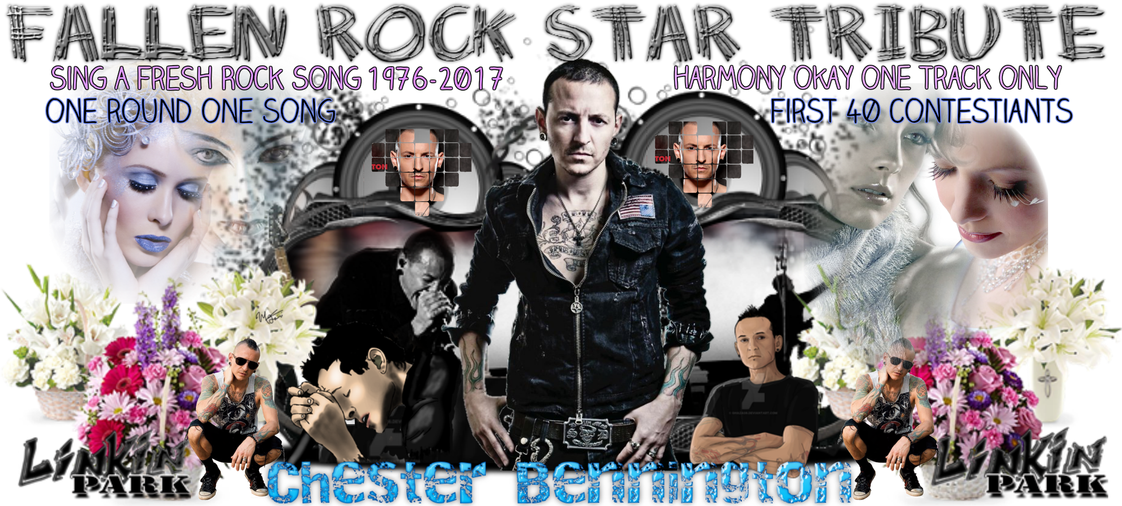 A Rock Tribute To Chester Bennington - Album Cover (2222x1000), Png Download