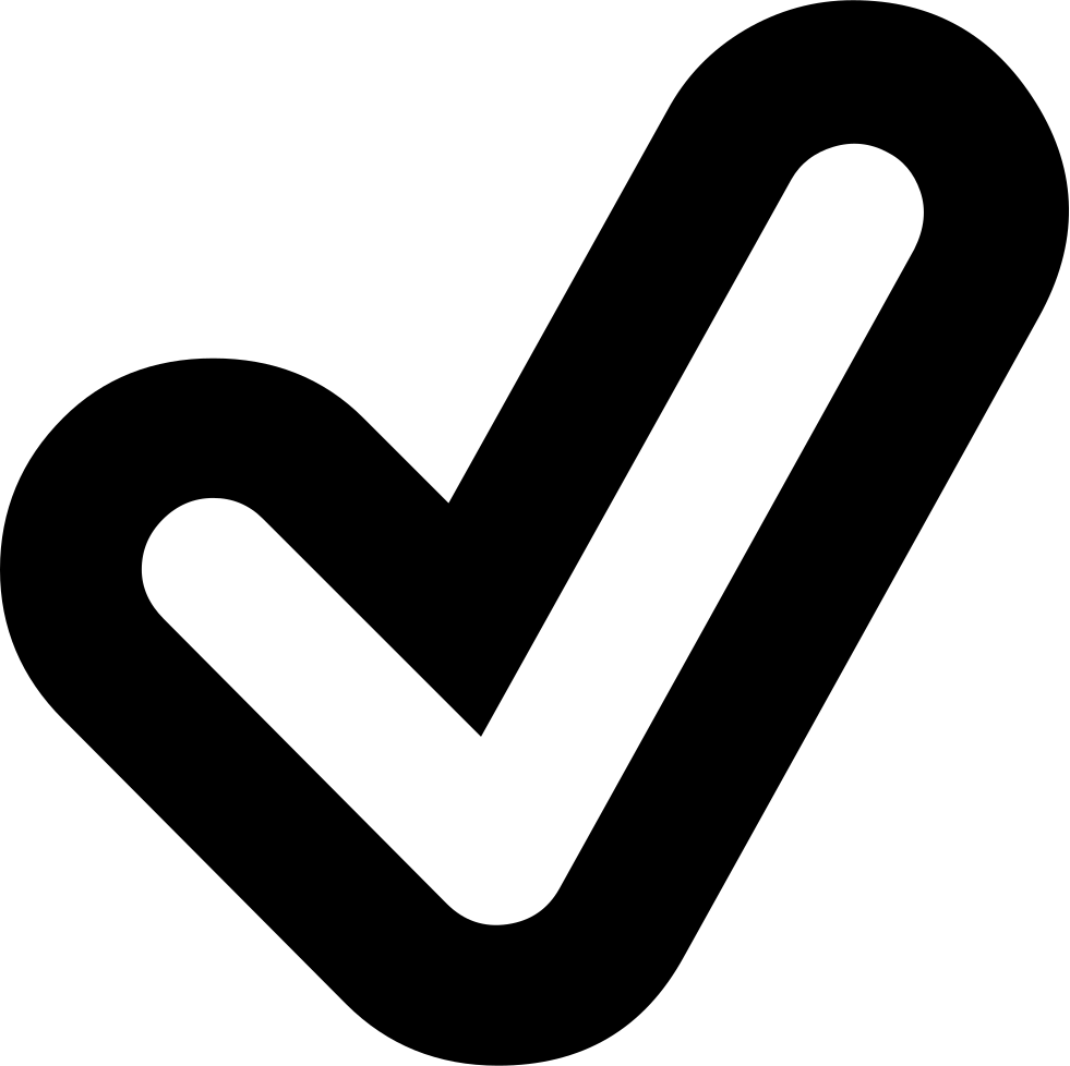 Png File - Tick Outline (981x978), Png Download