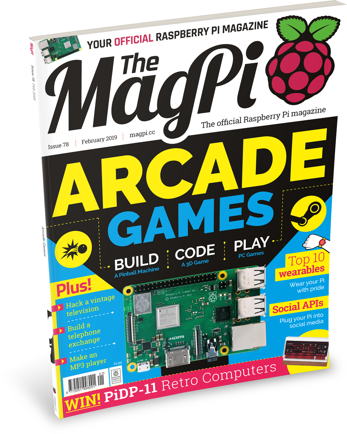 Arcade Games In The Magpi - Raspberry Pi (1195x1495), Png Download