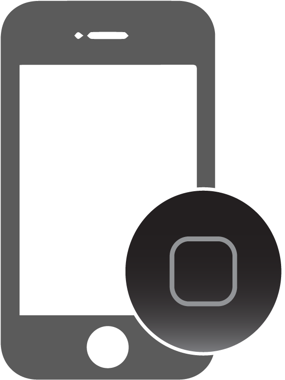 Home Button Repair - Mobile Phone Home Button (612x792), Png Download