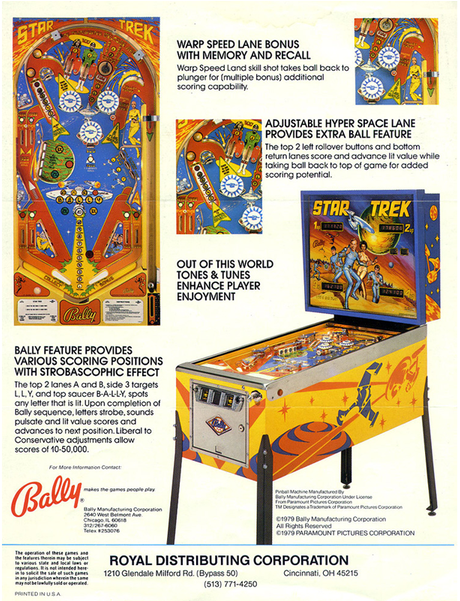 Startrek-sheet - Pinball (600x600), Png Download