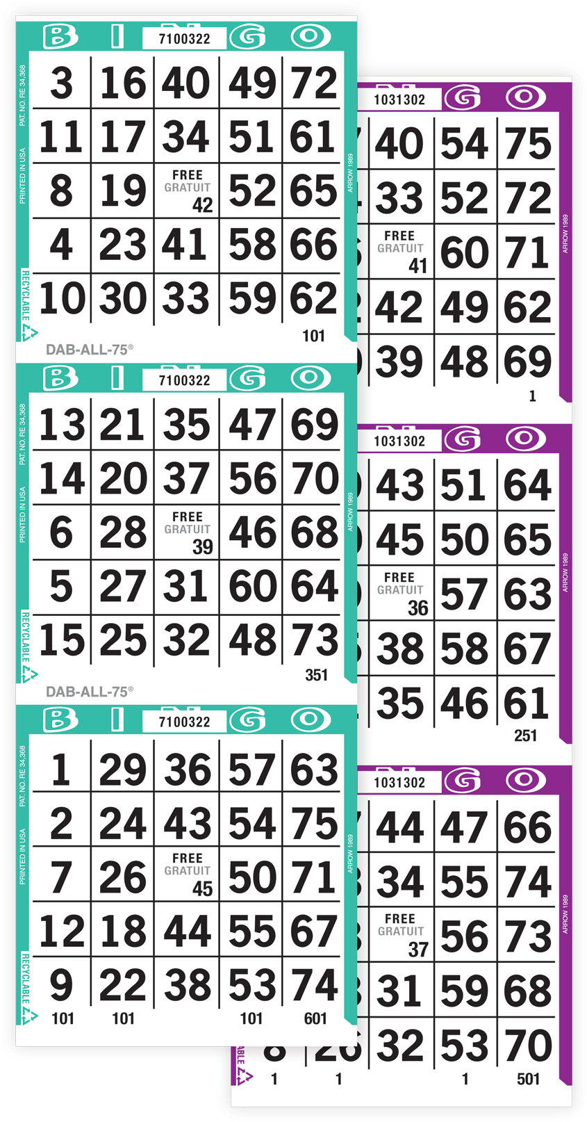Dab All 75 Bingo Paper - Illustration (1000x1667), Png Download