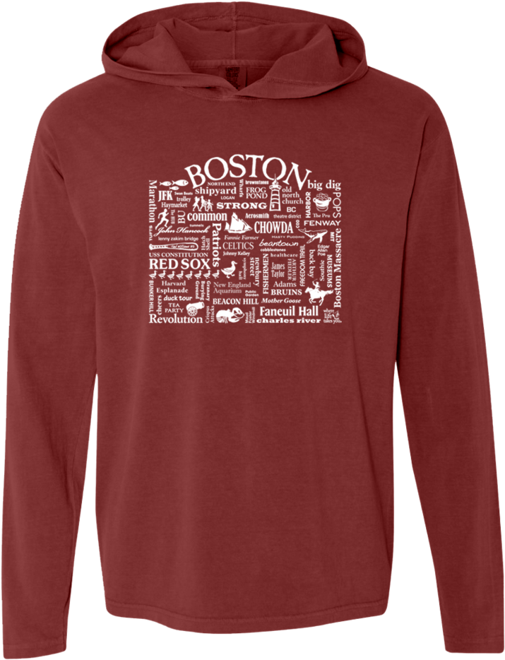 Wlty "boston" Adult Hooded Long Sleeve - Hoodie (819x1024), Png Download