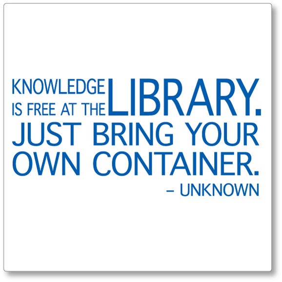 Log In To Your Account - Knowledge Is Free At The Library Just Bring Your Own (600x600), Png Download