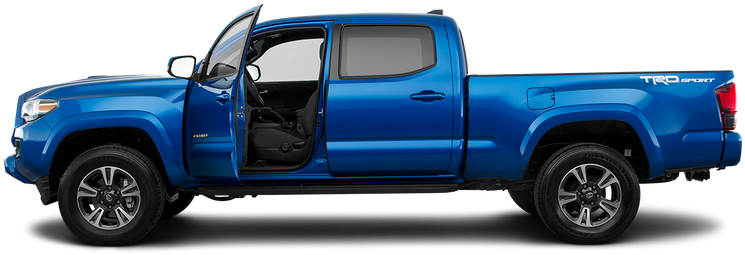 Driver's Side Profile With Drivers Side Door Open - 2018 Toyota Tacoma Trd Sport Magnetic Grey (800x400), Png Download