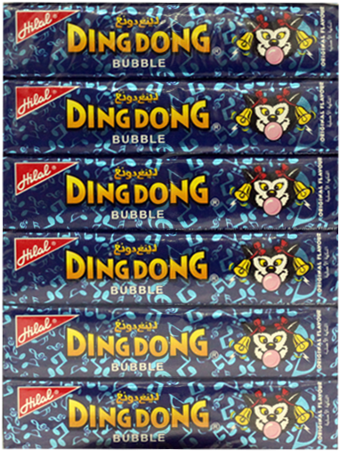 Ding Dong Bubble Gum 12's Box - Poster (550x684), Png Download