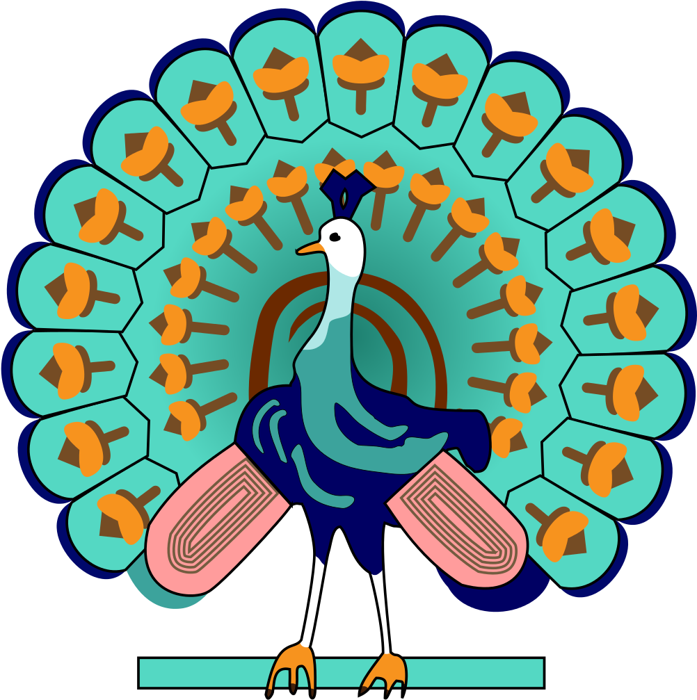 Peacock Symbol Burma - Peacock Symbol (1016x1024), Png Download