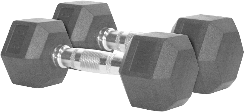 Rubber Hex Dumbbell - 6kg 2 Hex Dumbbell (900x900), Png Download