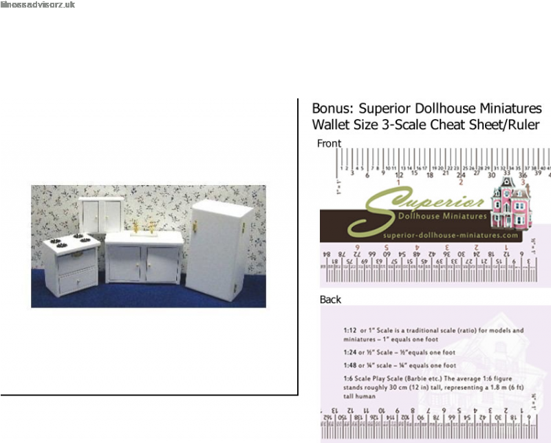 Online Cheap Dollhouse Miniature White Modern Kitchen - Dollhouse (800x785), Png Download