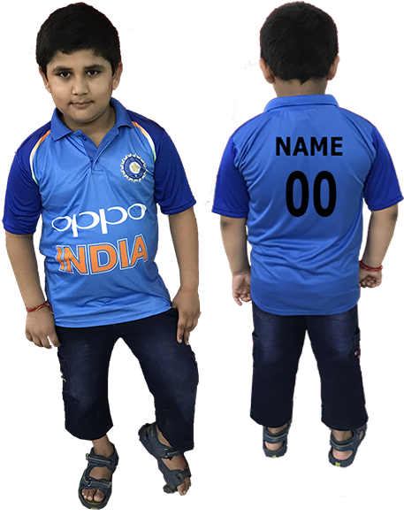 Kids Blue Jersey - Oppo India T Shirt (600x600), Png Download
