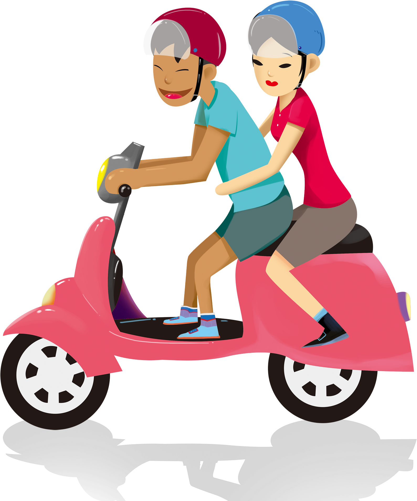Cartoon Safe Travel Illustration Helmet Png And Psd - Cartoon (2000x2000), Png Download