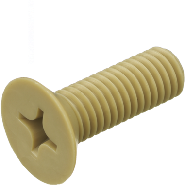 Polyether Ether Ketone / Cross Recessed Flat Head Screw - Flat Head Screw (740x416), Png Download