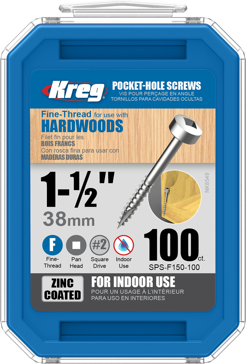 Kreg Zinc Pocket Hole Screws 1 1/2\ - Kreg Screws 1 1 4 (864x1277), Png Download