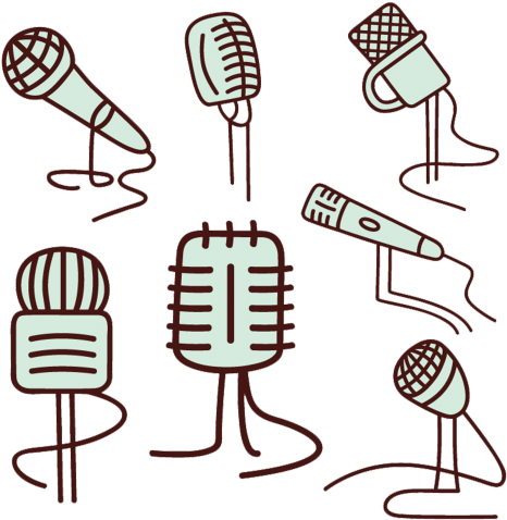 Drawn Microphone Vector - Microphone (640x480), Png Download
