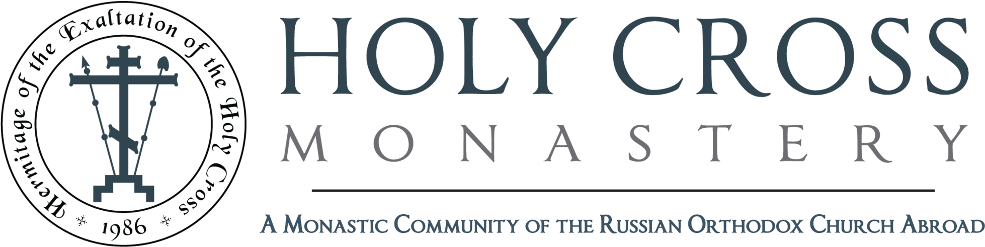 Holy Cross Monastery - Black-and-white (1999x500), Png Download