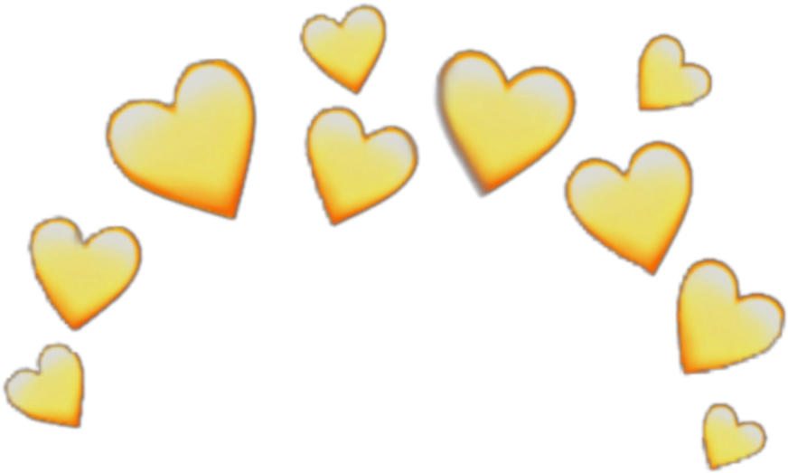 Yellow Heart Emoji Crown (1024x1024), Png Download