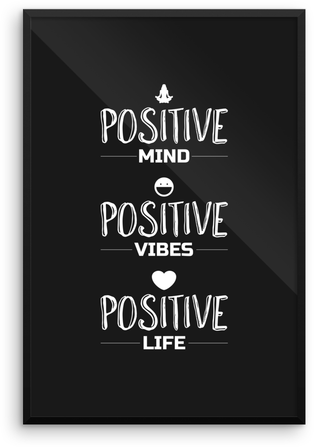 Positive Mind, Positive Vibes, Positive Life - Graphic Design (1000x1000), Png Download
