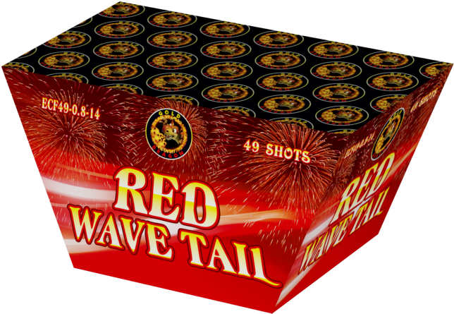 8 14 Red Wave Tail Z Shape 20*25*150* - Box (700x496), Png Download