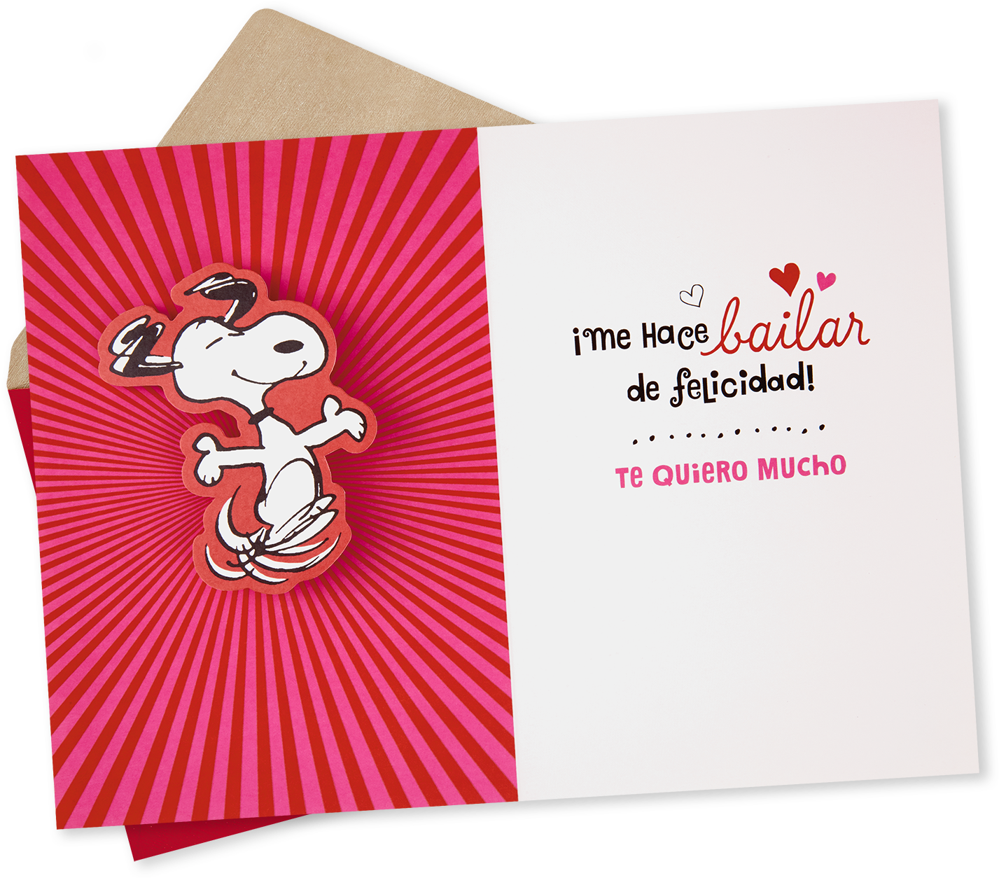 Peanuts Snoopy Happy Dance Spanish Valentine Day Card - C Est À Vous (1470x1470), Png Download