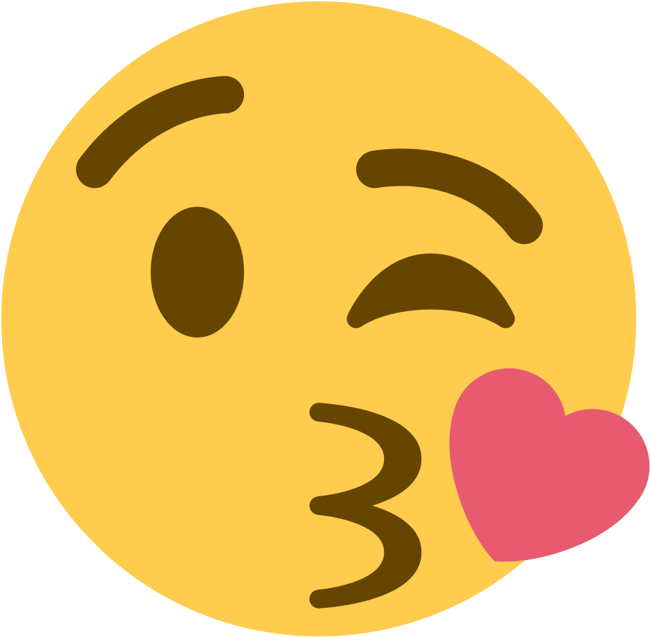 Emoji Face Throwing Kiss - 😘 Meaning (1024x1024), Png Download