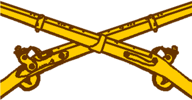 Weapon Clipart Crossed Rifle - Infantry Crossed Rifles (640x480), Png Download
