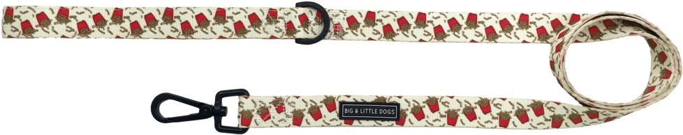 Fry-yay French Fries Neoprene Handle Dog Leash - Belt (1024x320), Png Download