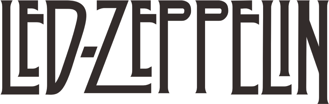 Led Zeppelin Logo Vector ~ Free Vector Logos Download - Black Led Zeppelin Vinyl Stickers (1200x630), Png Download