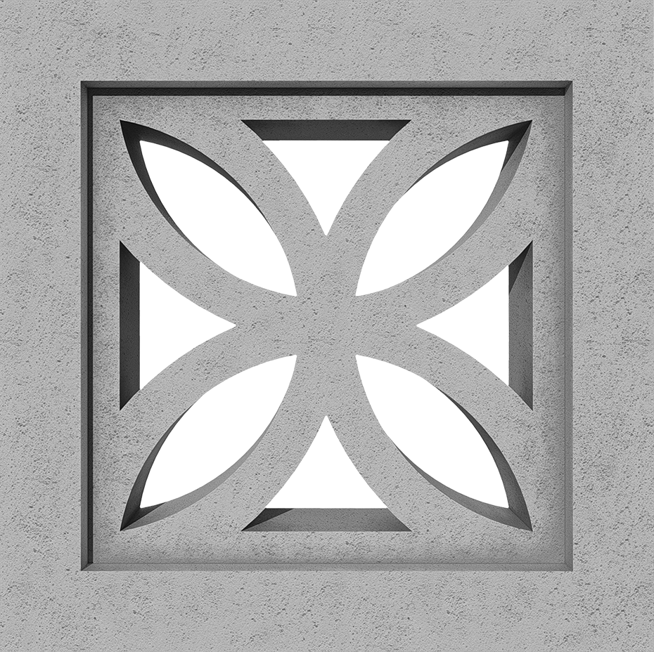 Gạch Bông Gió Hoa Mai Block - Brick (930x928), Png Download