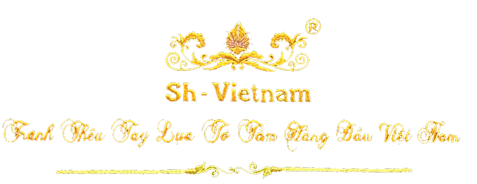 Tranh Thêu Tay Lụa Tơ Tằm Cao Cấp Sh Vietnam - Motif (945x366), Png Download