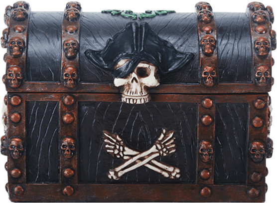 Skull And Crossbones Pirate Chest - Piracy (555x555), Png Download