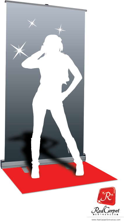 Retractable Step And Repeat With Red Carpet Red Carpet - Illustration (486x795), Png Download