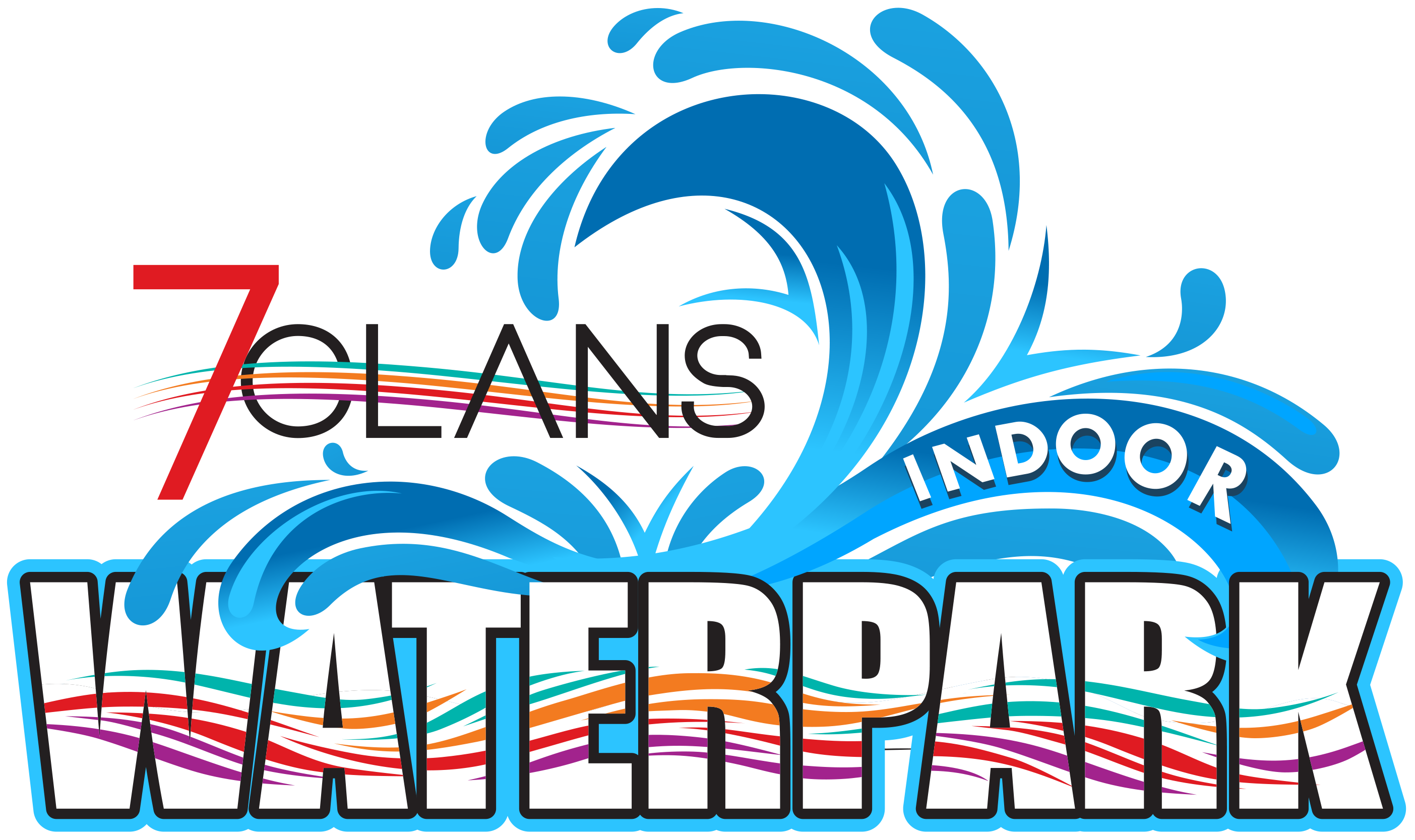 7 Clans Water Park - Indoor Water Park 7 Clans (2817x1706), Png Download