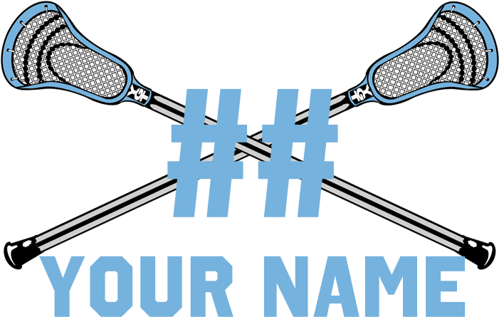 Personalized Crossed Lacrosse Sticks Columbia Blue - Snake Stickers (700x700), Png Download