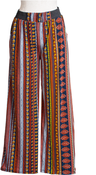 1696 Fall Flowers Palazzo Pants - Skirt (600x600), Png Download