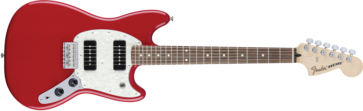 1200 X 368 7 - Fender Mustang 90 Red (1200x368), Png Download