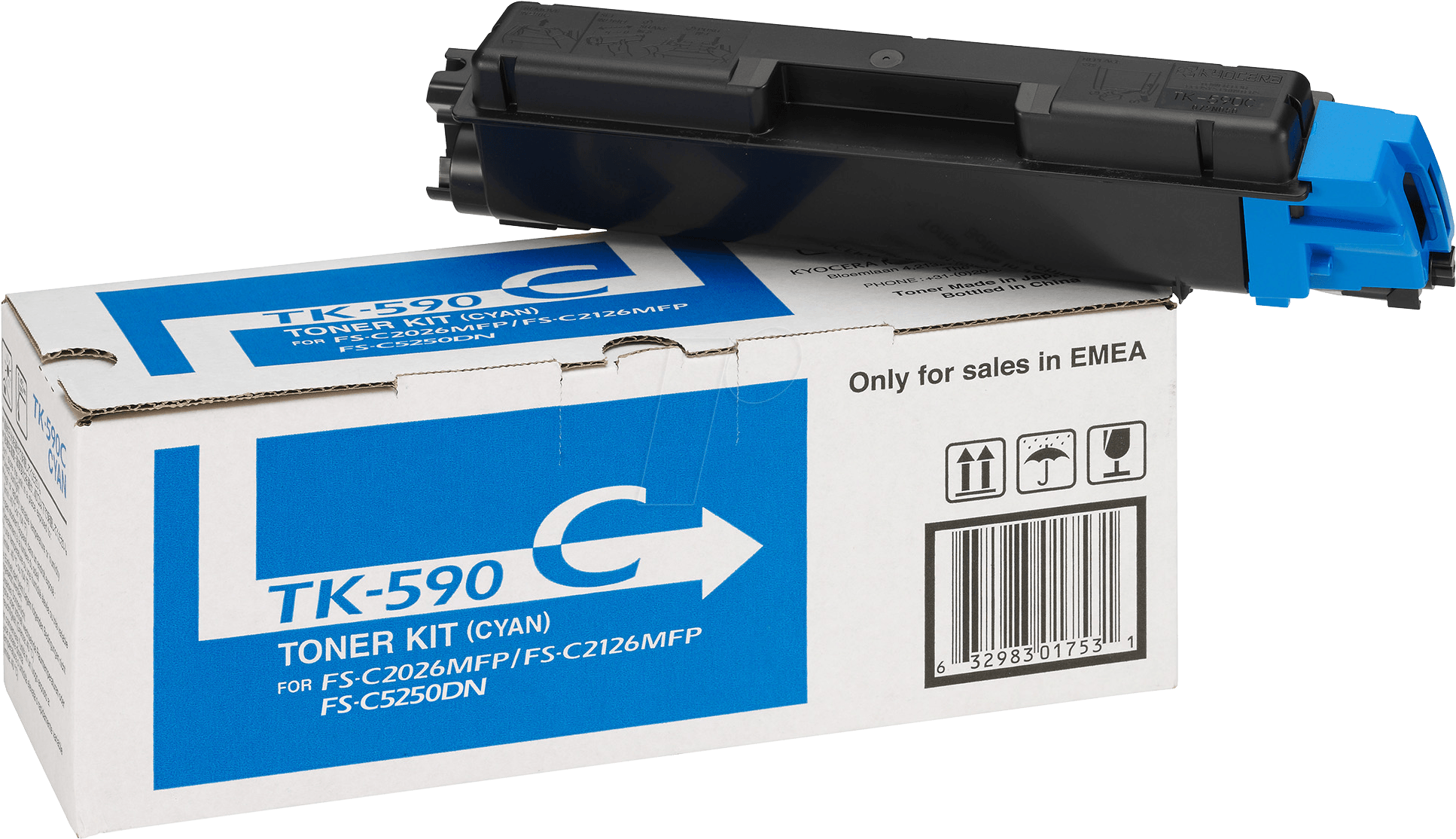 Kyocera Toner Tk-590c, Cyan - 1t02kv0nl0 (1974x1134), Png Download