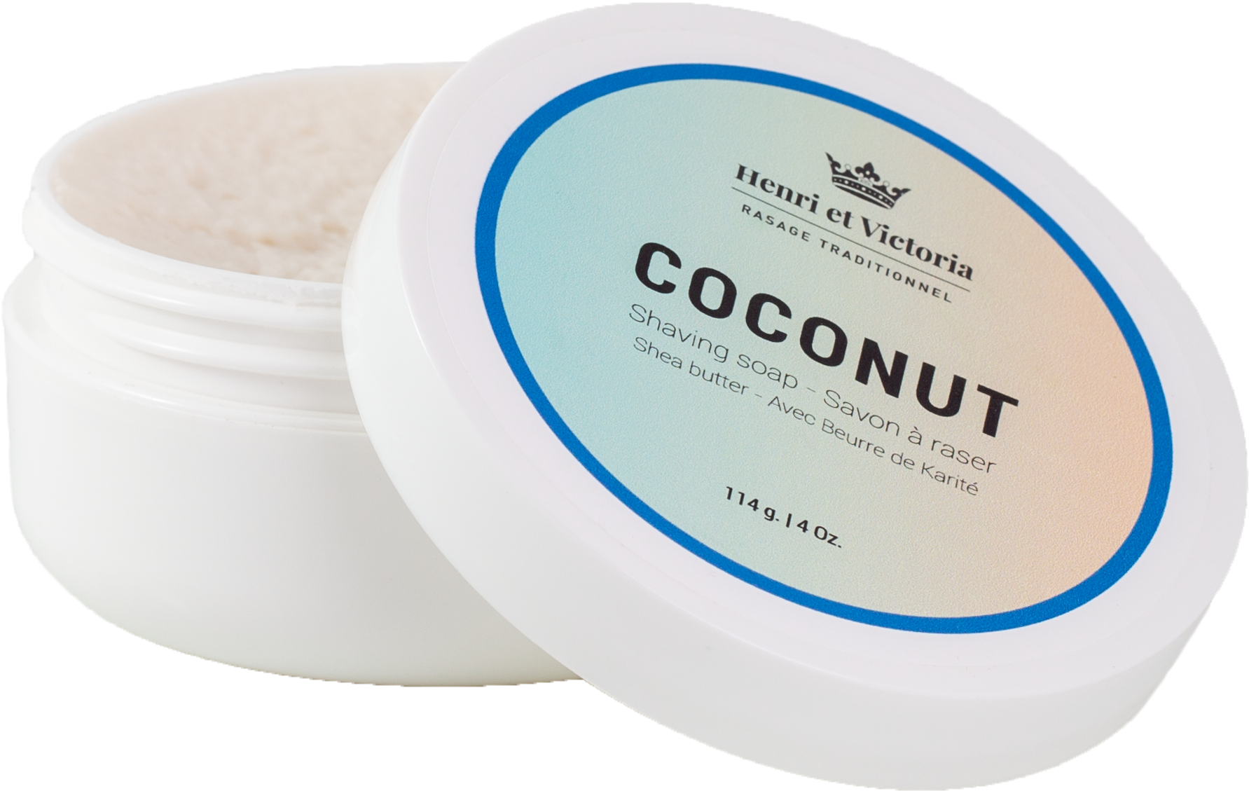 Coconut Shaving Soap Transparent Beard Care Henri Et - Label (2314x2314), Png Download
