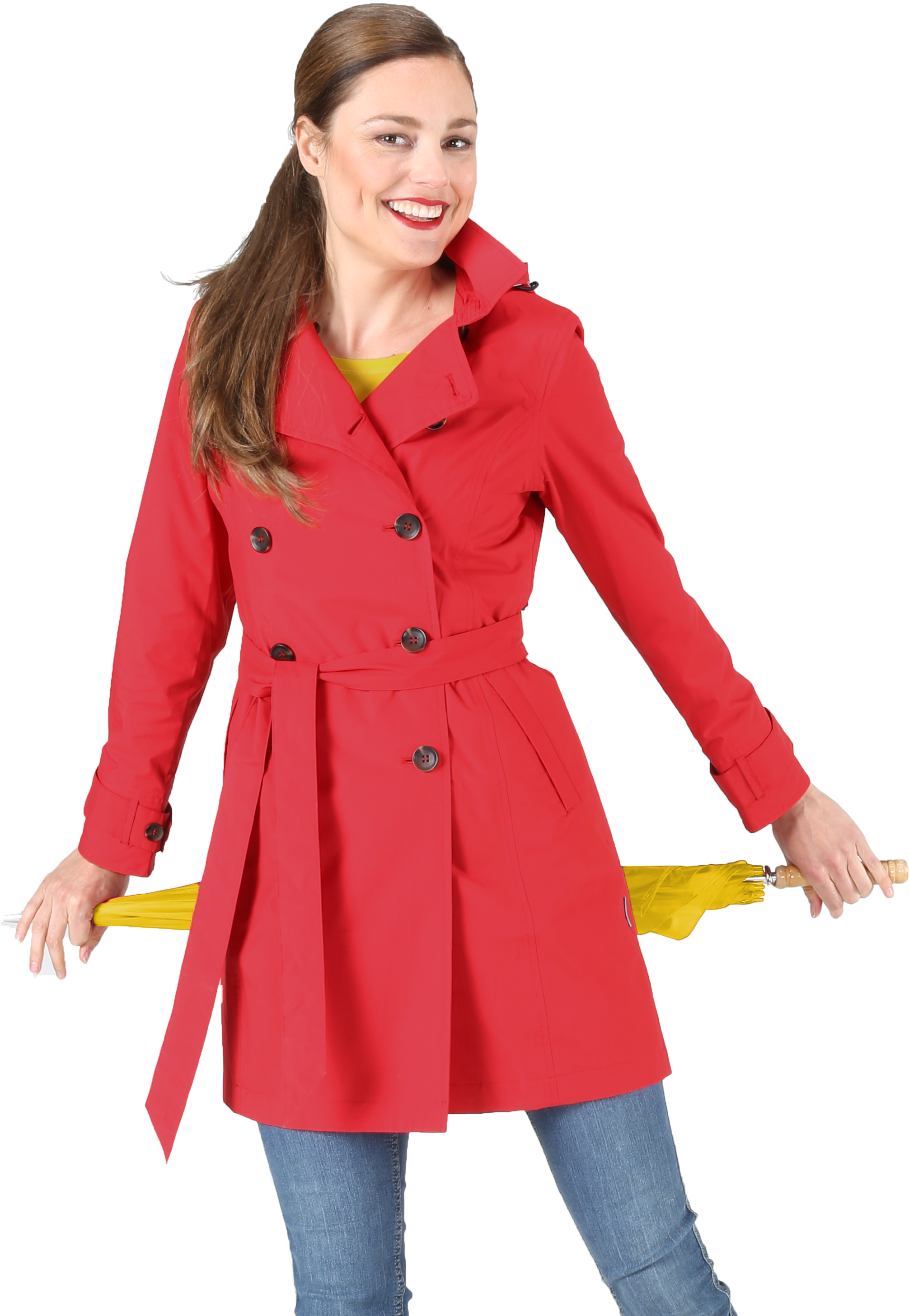 Red Trenchcoat - Trenchcoat Rood (3038x3033), Png Download