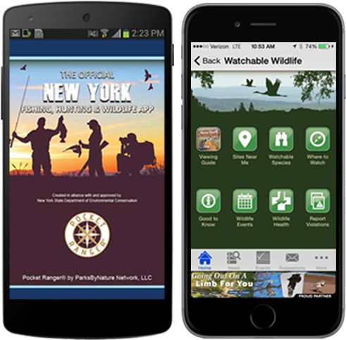 New York Fishing, Hunting & Wildlife App - Iphone (646x600), Png Download